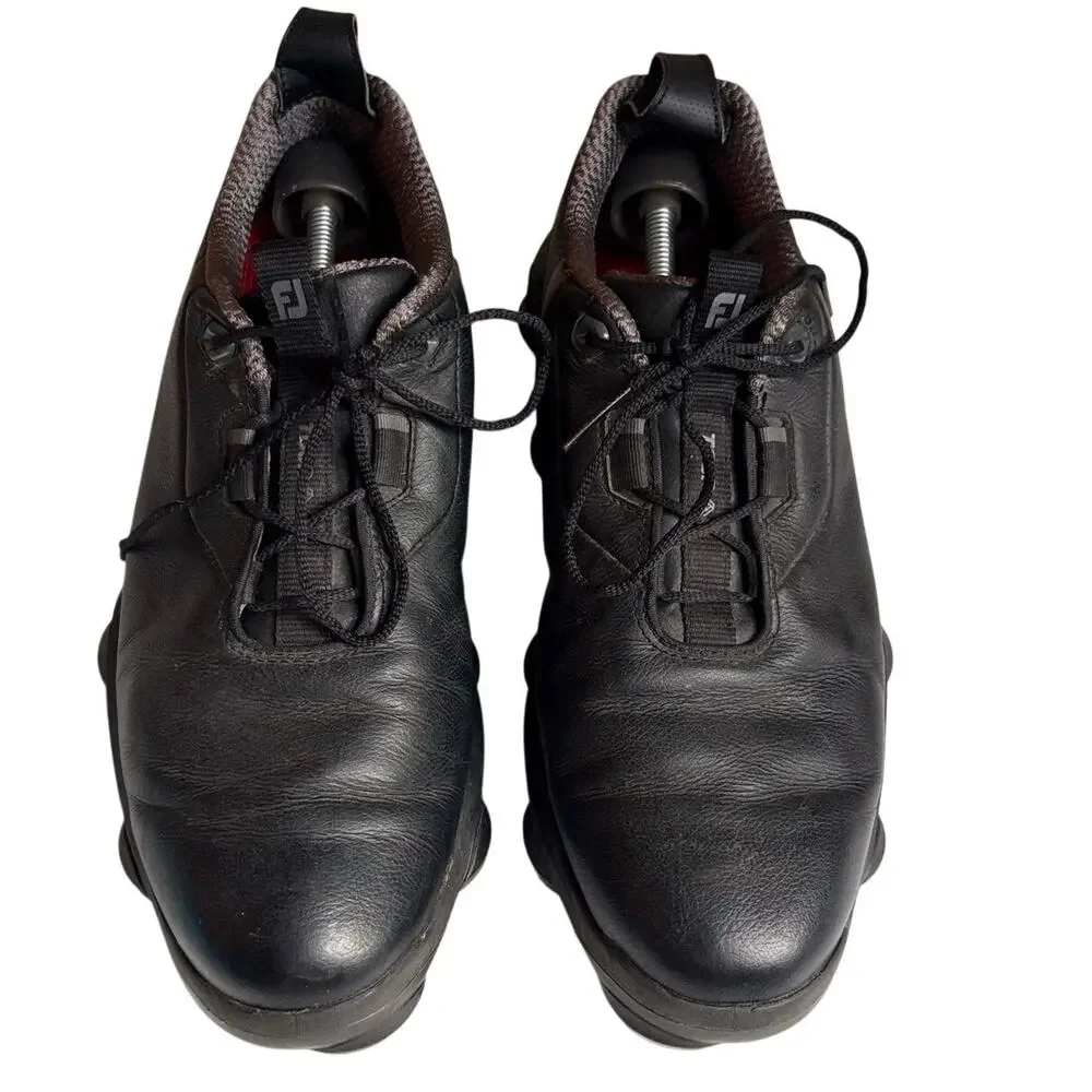 FootJoy Tour Alpha Golf Shoes Black Leather Men's Size 10